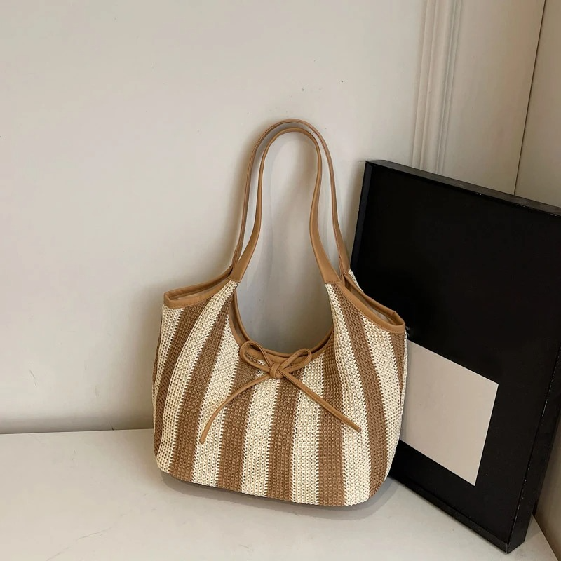 DRESS like US™ Bella Bow Straw Tote