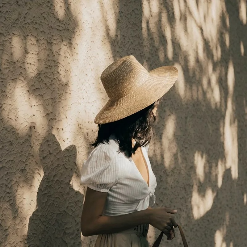 DRESS like US™ Brim Straw Fedora Hat