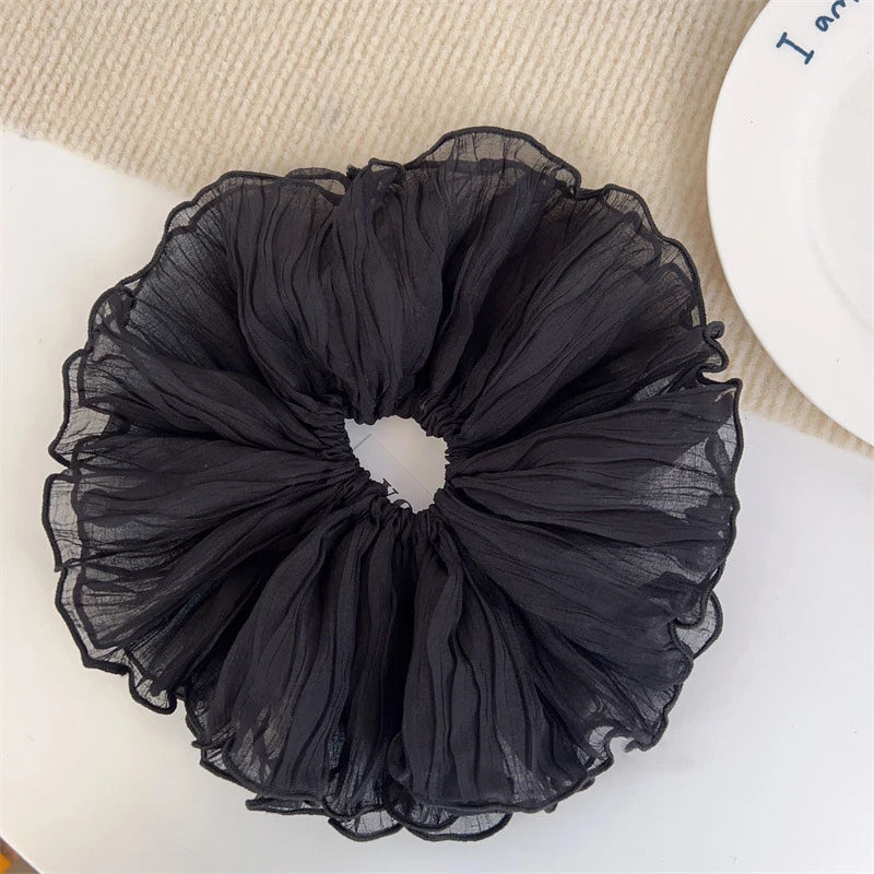 DRESS like US™ Oversize Wrinkled Crepe Mesh Scrunchie