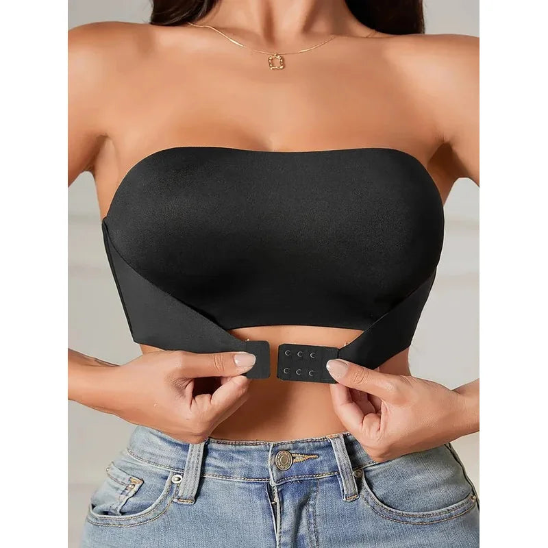 DRESS like US™ Strapless Seamless Front-Button Bra