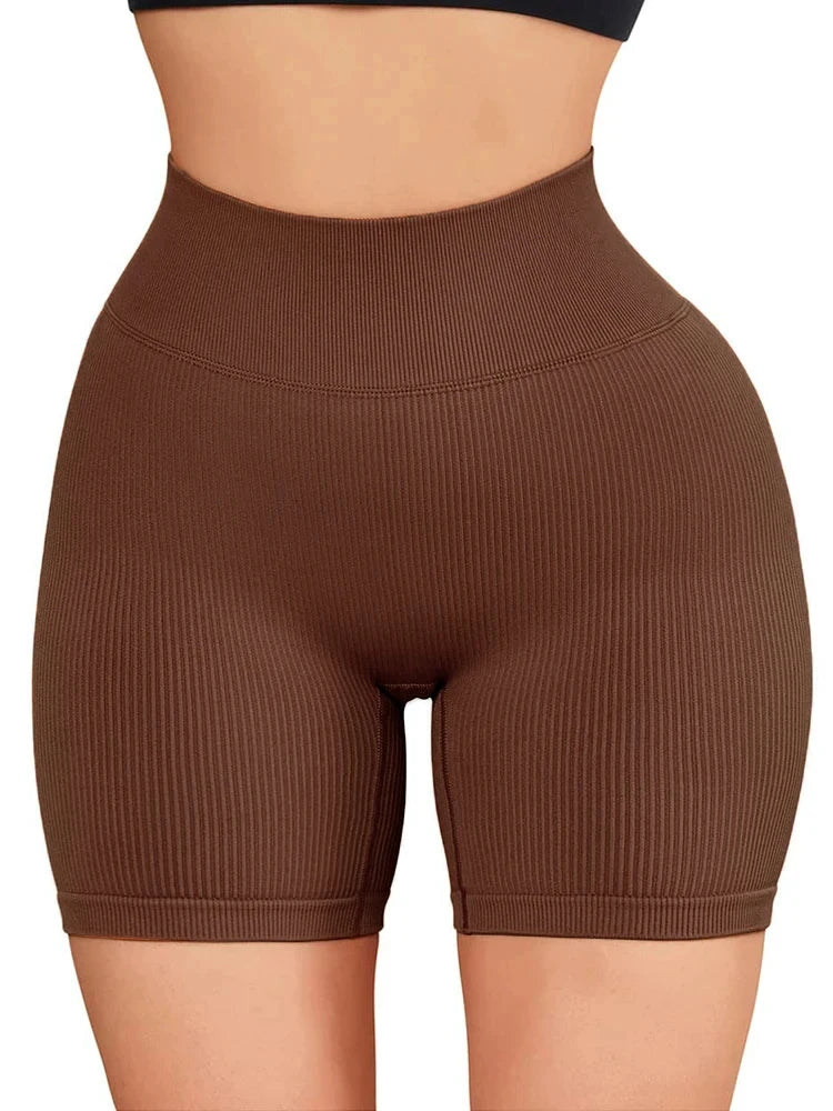 DRESS like US™ High Waist Ribbed Seamless Shorts