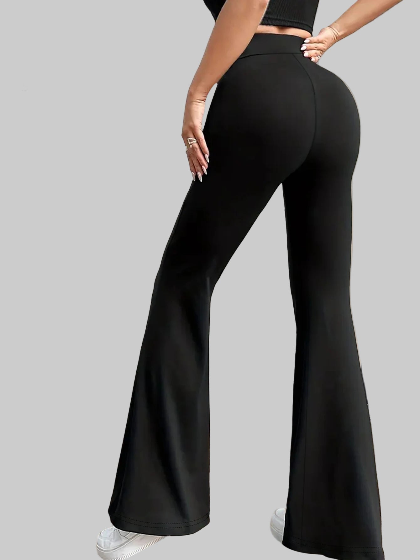 DRESS like US™ High-Waist Slim Flared Pants