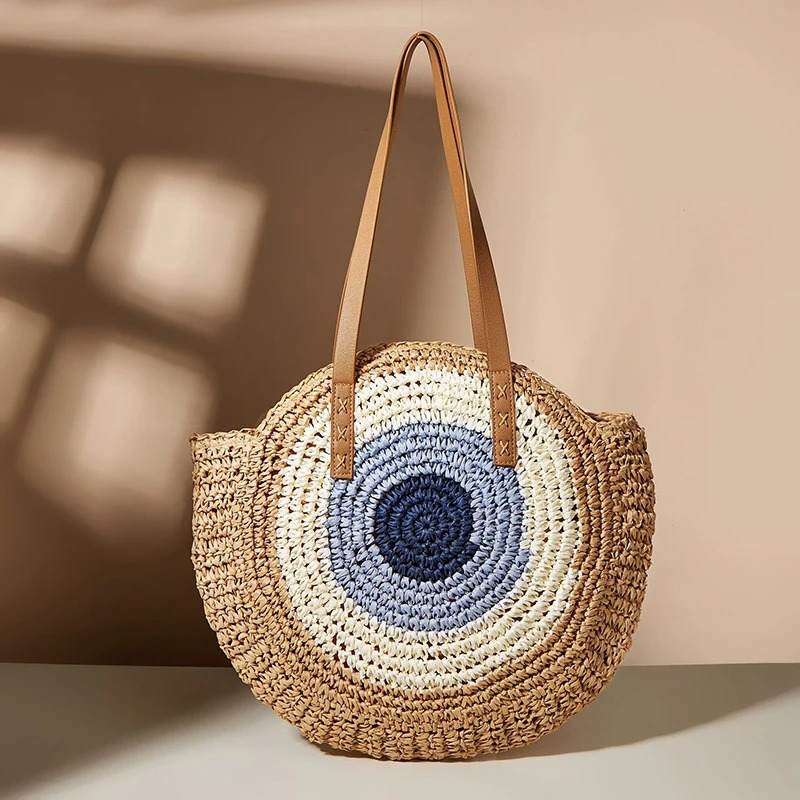 DRESS like US™ Palma Round Straw Bag