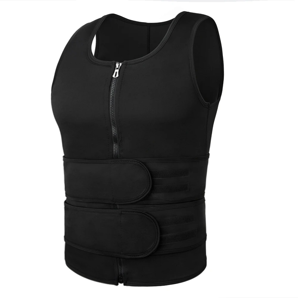 DRESS like US™ CoreBurn Sauna Vest – Men’s Double Belt Waist Trainer Shapewear