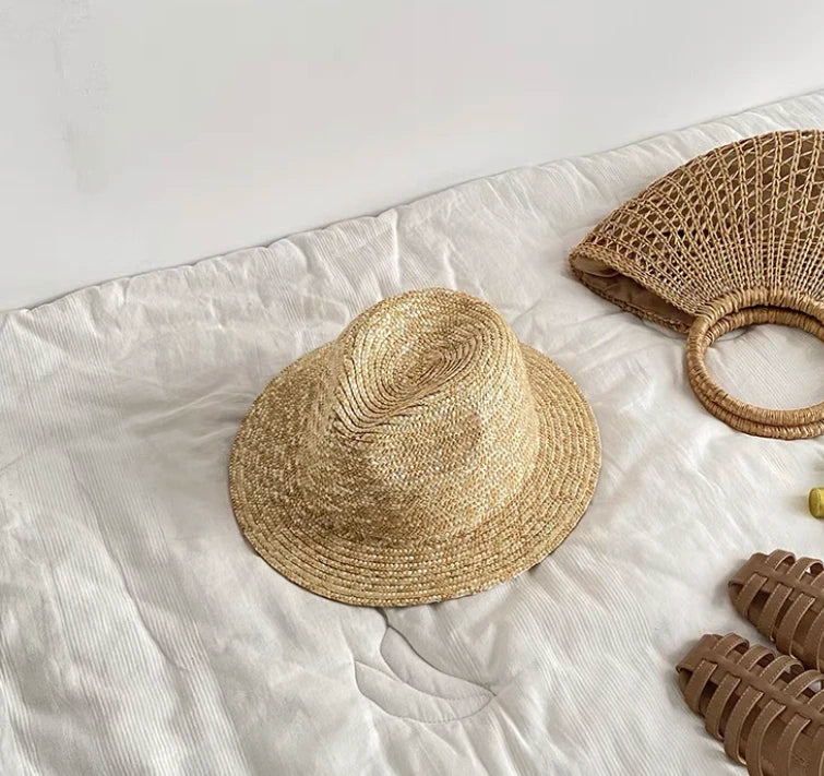 DRESS like US™ Brim Straw Fedora Hat