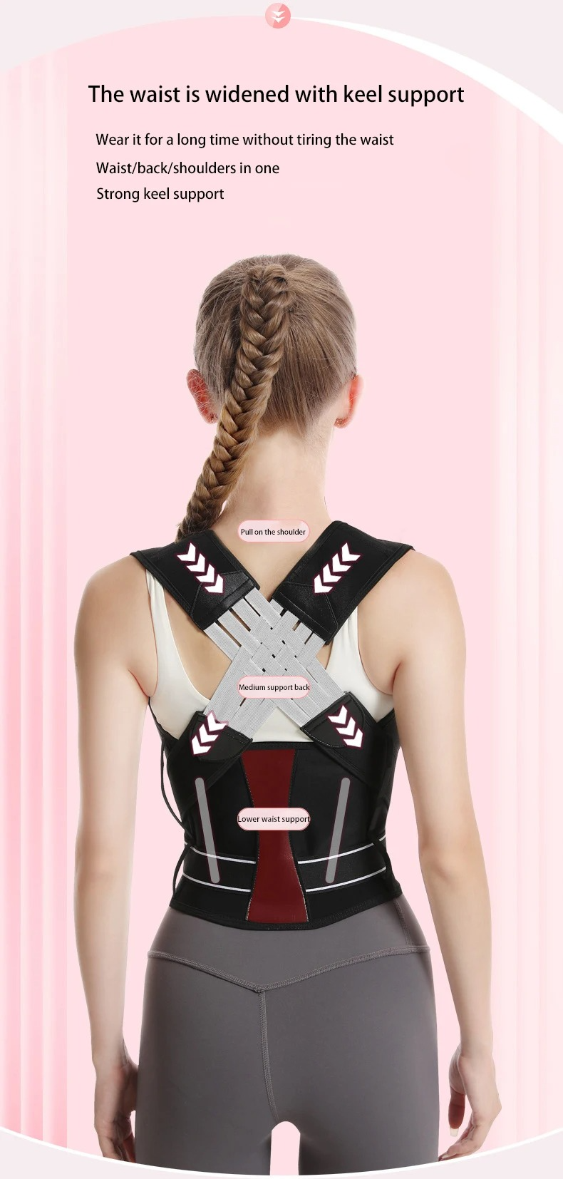 DRESS like US™ AlignEase Posture Corrector – Adjustable Back & Shoulder Brace for Hunchback Prevention
