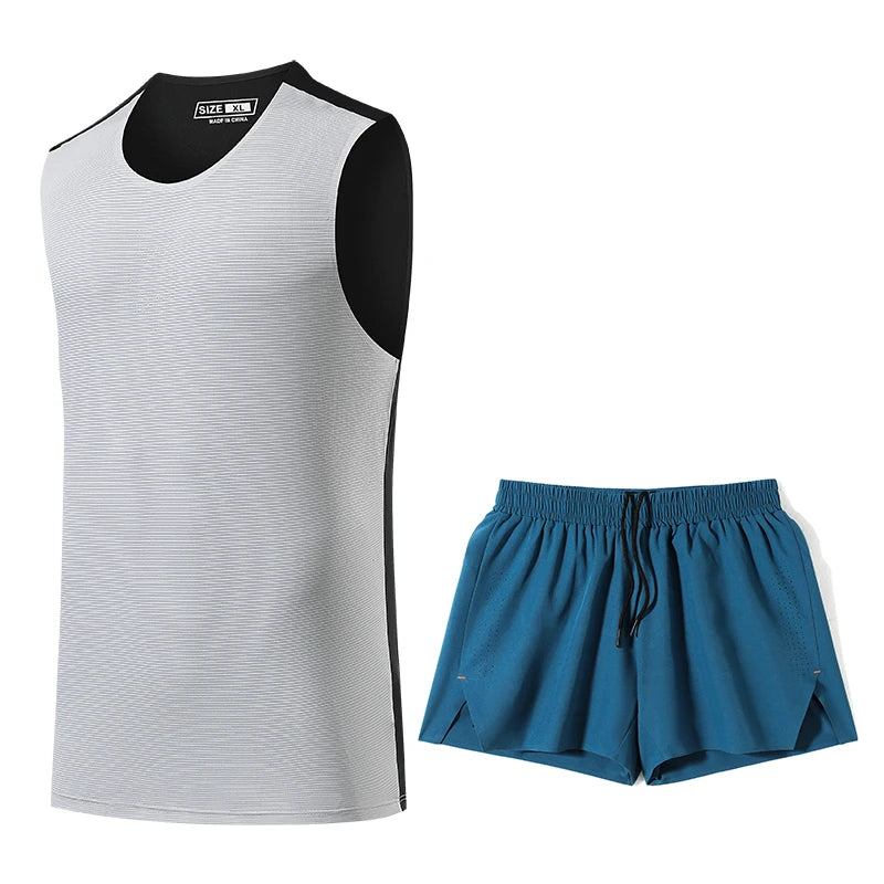 DRESS like US™ AeroCore Vest Set – Men’s Quick-Dry Running Tracksuit with Shorts