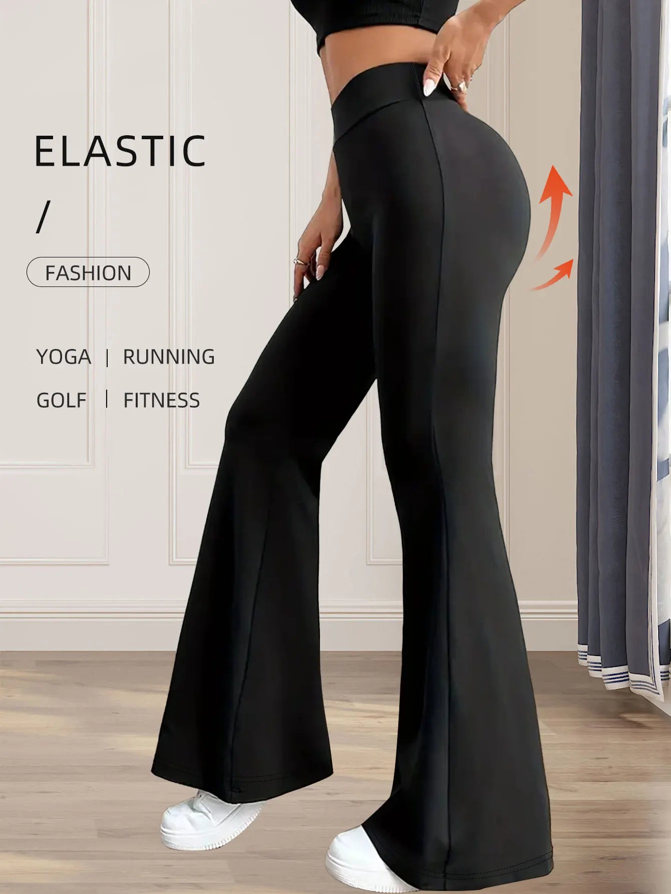 DRESS like US™ High-Waist Slim Flared Pants