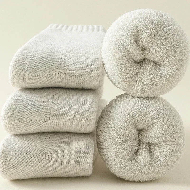 DRESS like US™ Winter Wool Sock Set – 3-Pair Thermal Fleece Crew Socks (Unisex)