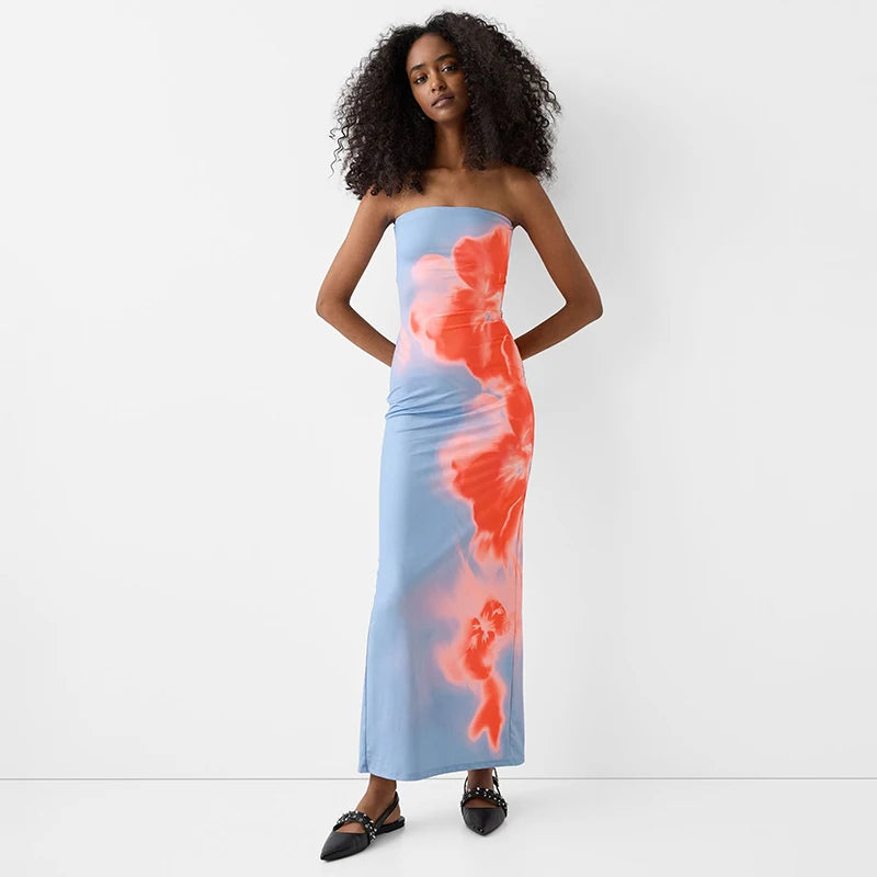 DRESS like US™ Strapless Floral Tube Maxi Dress