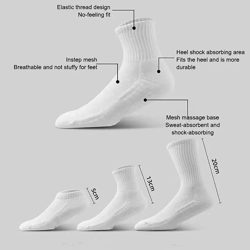 DRESS like US™ ProCushion Sports Socks – Thick-Bottom Sweat-Wicking Socks for Running & Training