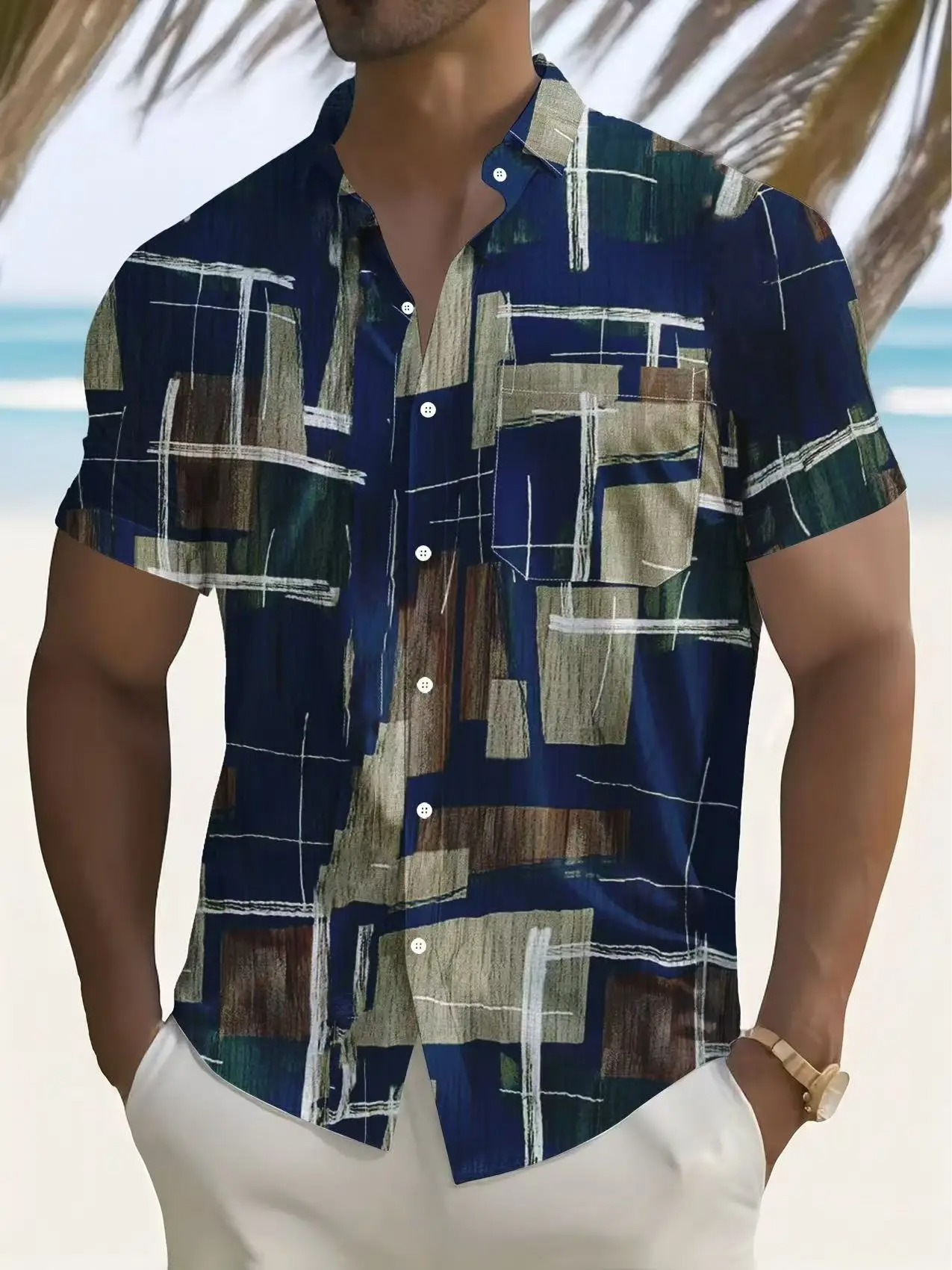 DRESS like US™ CoastPrint Button Shirt
