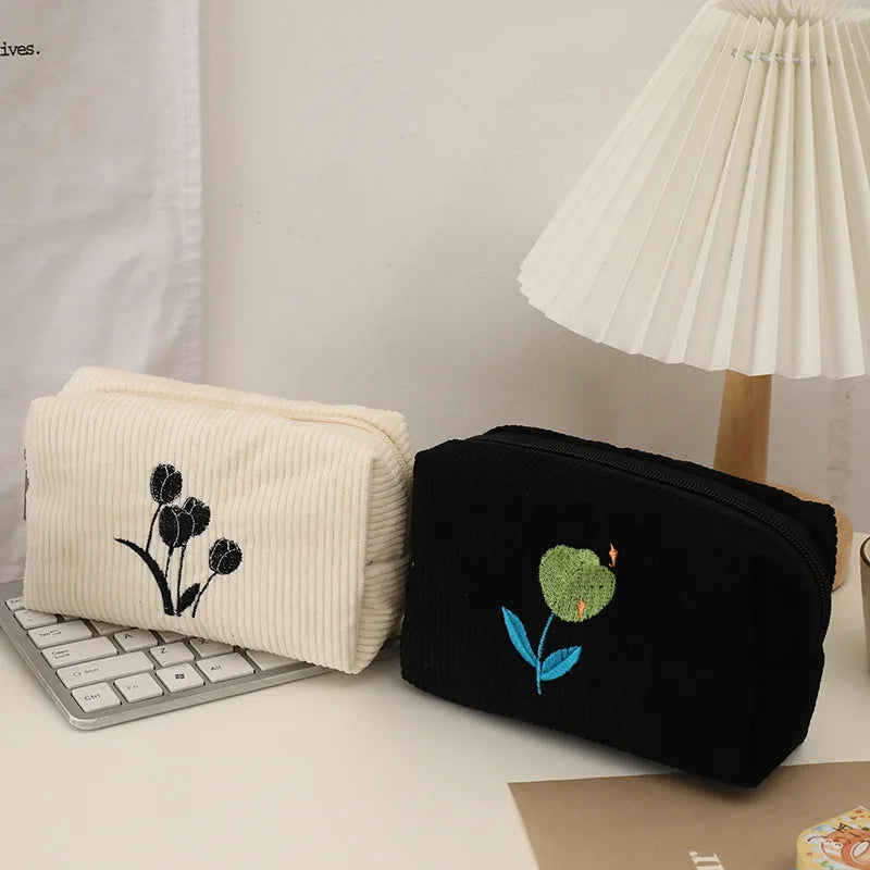 DRESS like US™ Floral Canvas Cosmetic Organizer