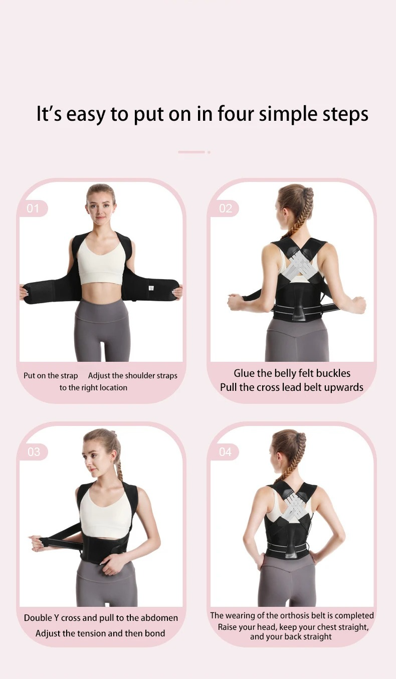 DRESS like US™ AlignEase Posture Corrector – Adjustable Back & Shoulder Brace for Hunchback Prevention