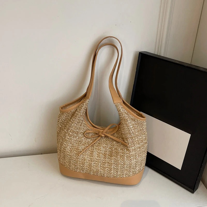 DRESS like US™ Bella Bow Straw Tote