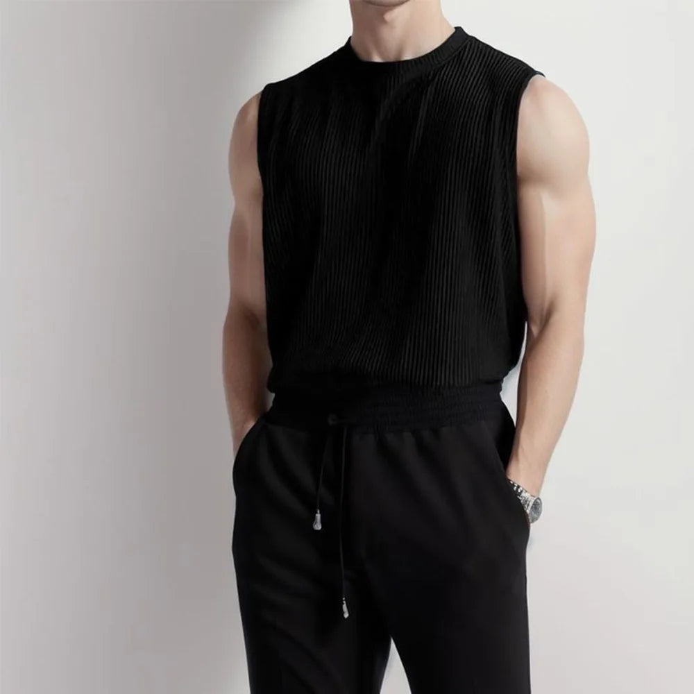 DRESS like US™ CoreFlow Slim Tank – Men’s Quick-Dry Sleeveless Gym Shirt for Summer Style