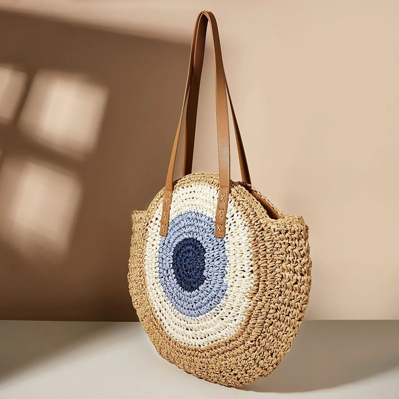 DRESS like US™ Palma Round Straw Bag