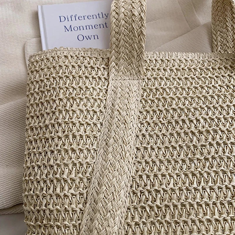 DRESS like US™ Marbella Straw Tote – Luxury Boho Shoulder Bag